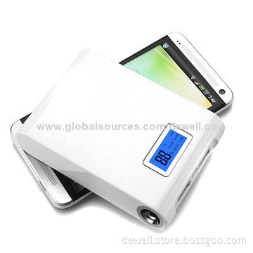 4,800/8,000mAh Mini Portable Tablet PC Power Bank with LCD Power Display